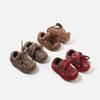 Girls' Winter Knit Toddler Shoes - Cozy Velvet Lined Casual Shoes