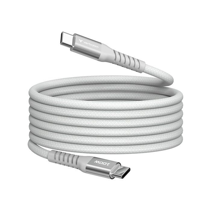 VERBATIM CABLE USB-C/USB-C 100W GRIS