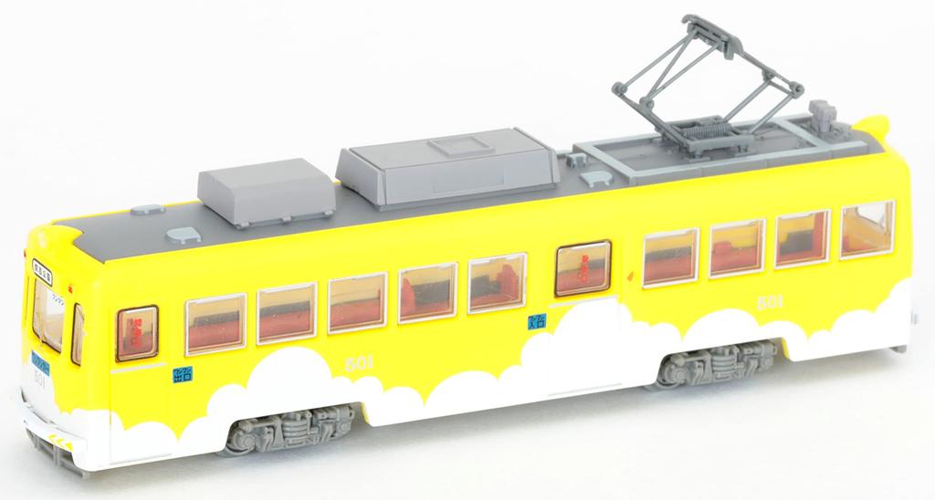 Railway Collection Tetsuro Hankai Tram Mo501 Series Car No. 501 Cloud-Shaped Yellow Diorama Goods 315469