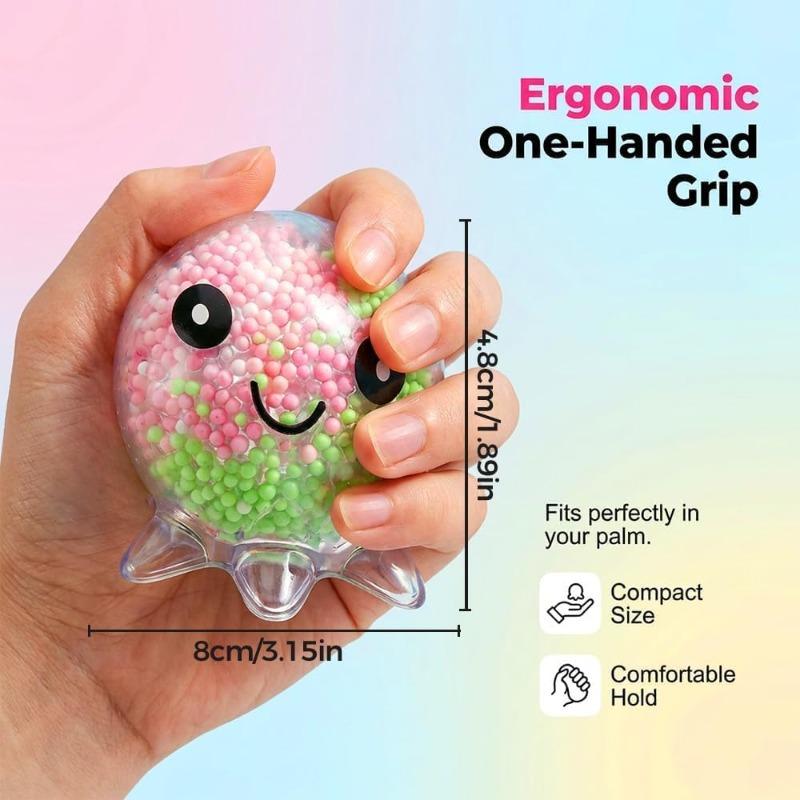 5/10 Pack Fidget Octopus Stress Balls for Adults, Cute Octopus Squishy Fidget Toys for Anxiety Stress Relief,Slow Rise Squishy Toy Gifts