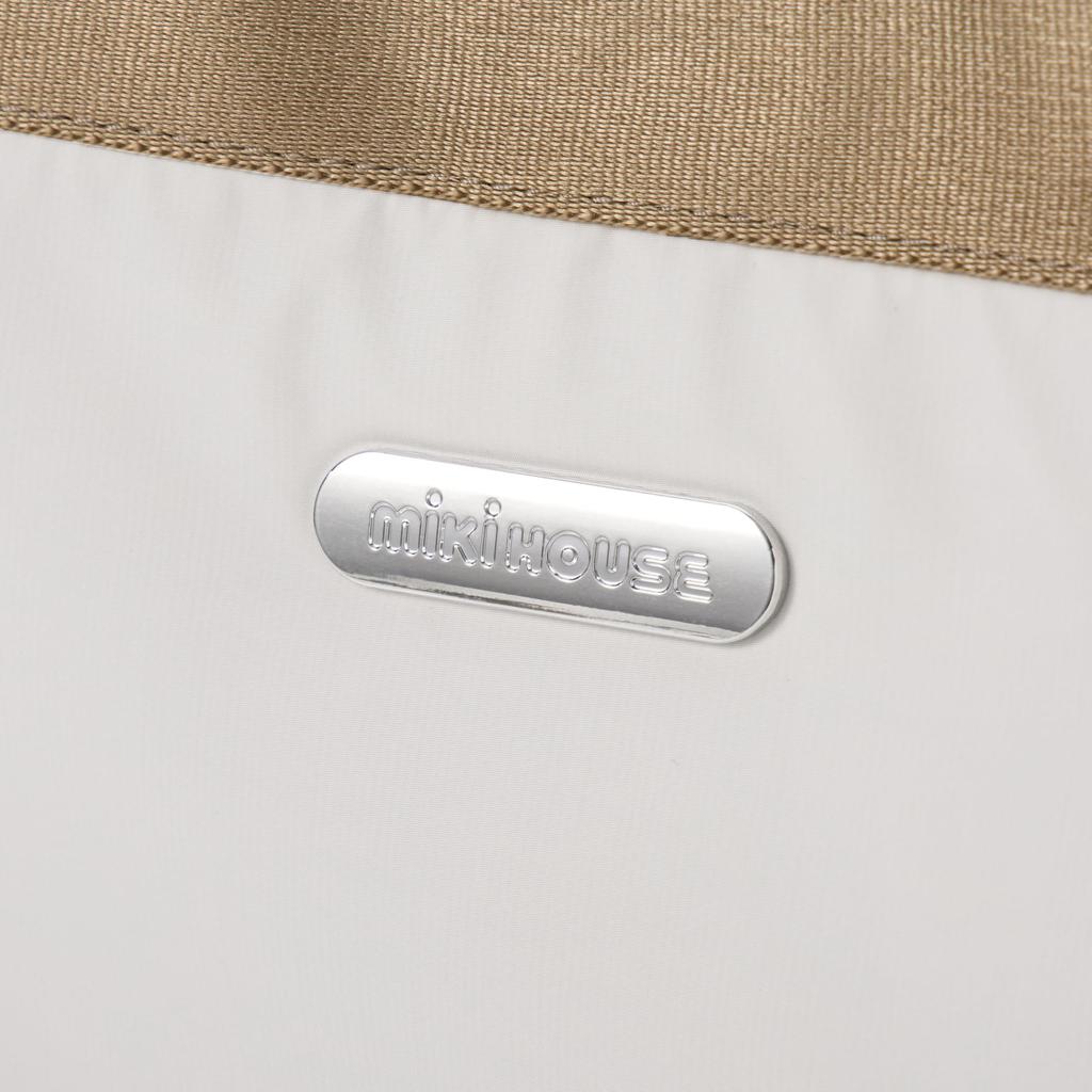 MIKIHOUSE Tote Bag 40-8288-145, Adult Size, Unisex, Suitable for Moms and Dads, Crossbody, 2-Way, Small, Mini Tote, Beige