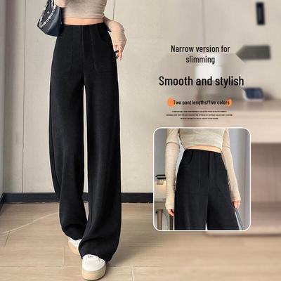 Pantaloni casual da donna a vita alta e gamba larga