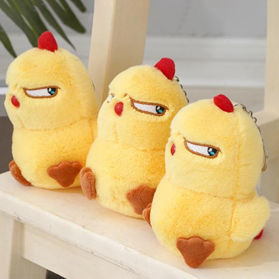 Plush Pendant Lovely Collectible Lightweight Kawaii Angry Little Chicken Keychain Doll Backpack Decoration