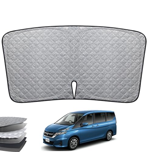 

Nissan Serena C27 Sun Shade for Car Front (2016 - 2021), Car Windshield Sun Nissan Serena C27 (2016-2021) серебряный