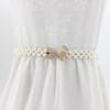 Korean Version of Women's Rhinestone Pearl Waist Chain Fashion Dress Decorative Elastic Waist Belt Women's Sweet Flower Elastic Waist Seal