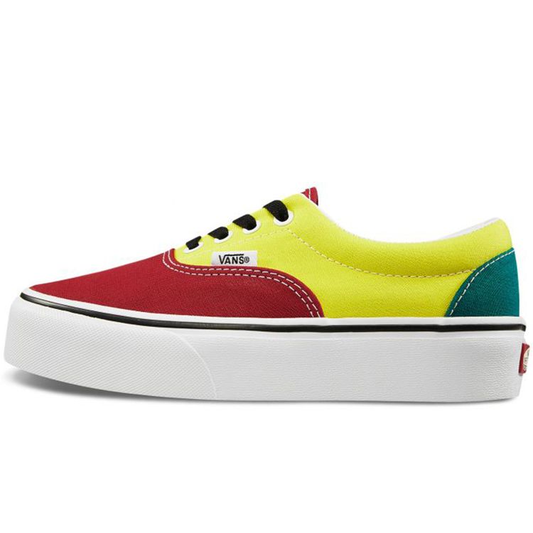 

Мужские кроссовки Vans Era Platform Tri-Block, разноцветные, танго-красные, ярко-желтые VN0A3WLUVPY