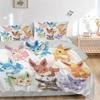 3pcs Adorable Pokémon Quilt Set Cartoon Themed Bed Quilt Set Lovely Character Bedroom Decor Bed Quilt