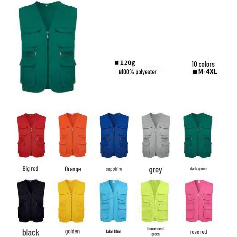 Custom Logo Breathable Mesh Reflective Vest for Public Service & Volunteer Activities