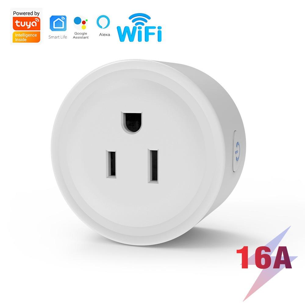 ZFSZ Smart Wi-Fi Plug - Wireless Remote Control Socket with Timer Function, Voice Control Works with Alexa & Google Home, Compact Design