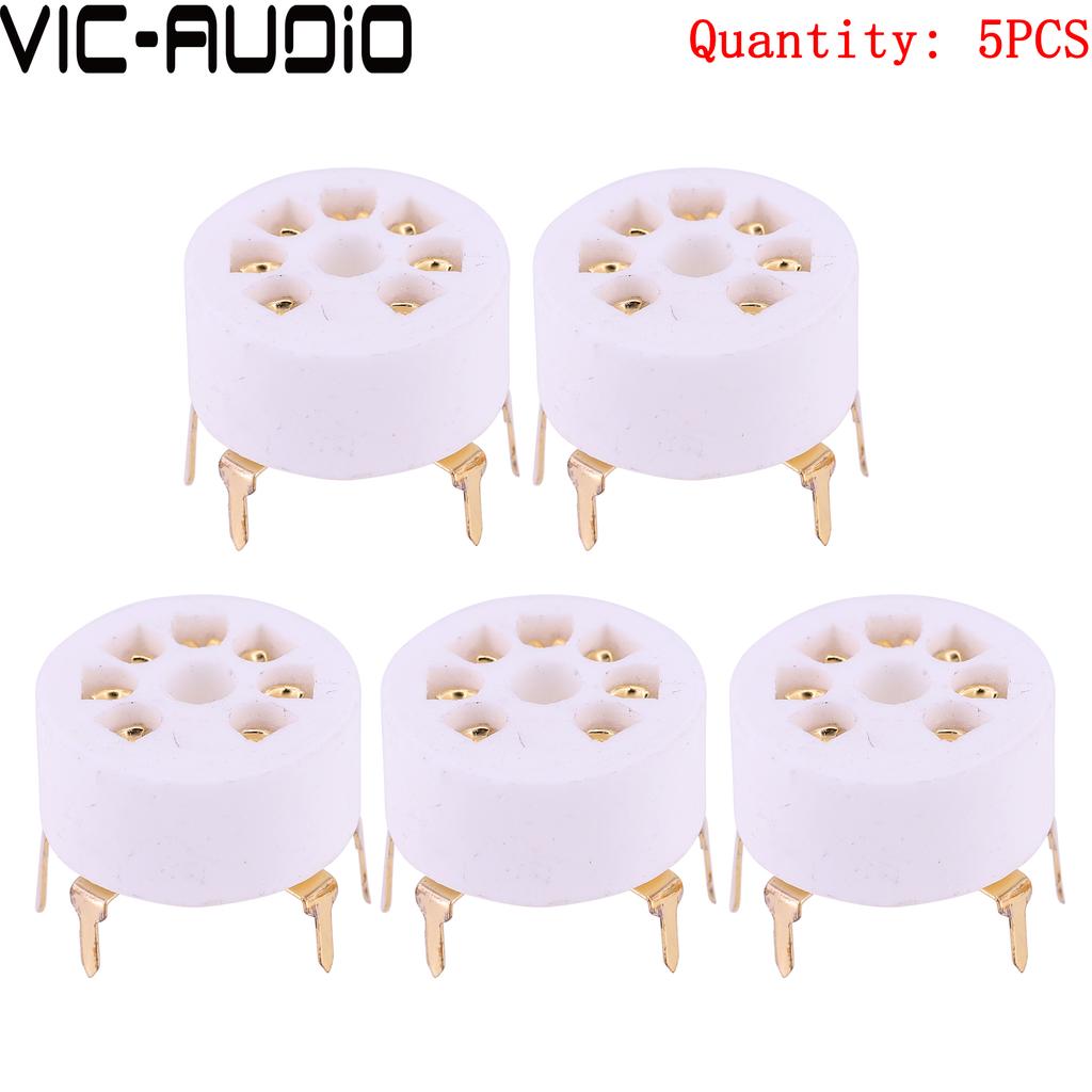 Ceramic 7PIN Tube Socket GZC7-Y-B PCB Board For EC92 6J1 6J4 6J5 6A2 6H2 1A2 6Z4 6X4 Vacuum Tube Amplifier Audio DIYGood product