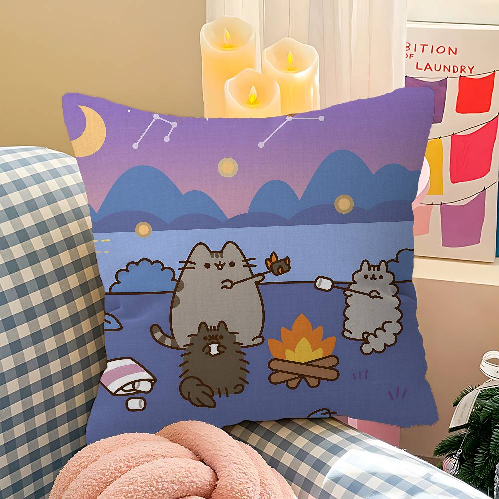 Süßes P-Pusheen Katzenkissen Geschenke Heim Büro Einrichtung Schlafzimmer Sofa Auto Kissenbezug Hülle 45x45cm