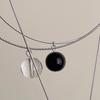 Fashion Acrylic Ball Pendant Metal Necklace for Women Hot Girls Harajuku Niche Necklace Sweet Cool Y2k Jewelry 2023