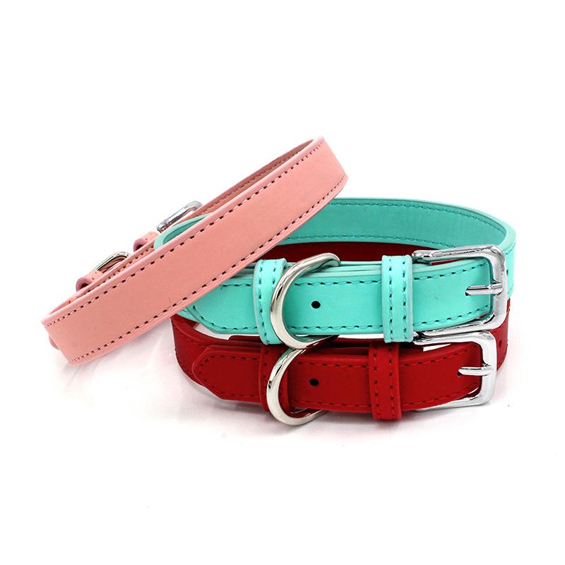 Affordable Comfort Dog Cat PU Leather Collar Adjustable Pet Accessories for Small Dogs Puppy Mascotas Supplies Collier Chien