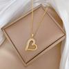 Love Peach Heart Full Diamond Light Luxury Temperament Gorgeous Full Diamond Necklace Female Versatile Collarbone Chain Titanium Steel Chain