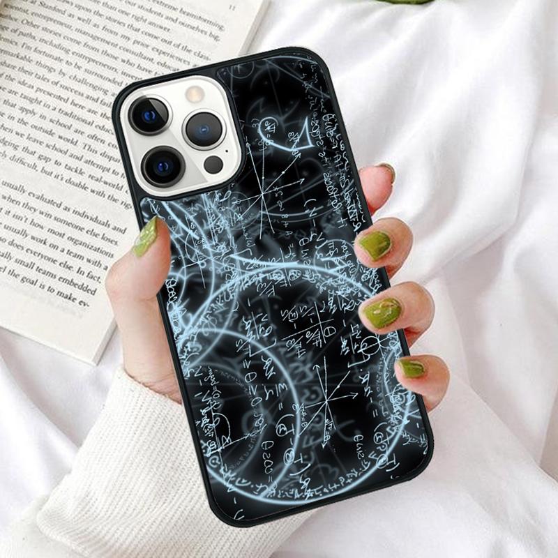 Brains Geek Science Math Physics Formulas Phone Case Cover for iPhone 17 Air 16 16e 12 11 13 14 15 Pro Max for Apple Plus