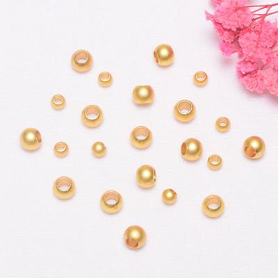 100 Stück Farberhaltendes Antikes Sandgold Großlochperlen Glatte Trennperlen DIY Handgefertigt Geflochtenes Seil Armband Halskette Schmuck Lose Perlen