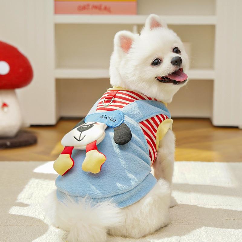 Autumn Winter Cat Clothes Supplies Dog Pet Velvet Vest Doll Teddy Bear