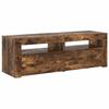 Vidaxl Szafka Pod Tv Z Oświetleniem Led, Przydymiony Dąb, 120X35X40 Cm