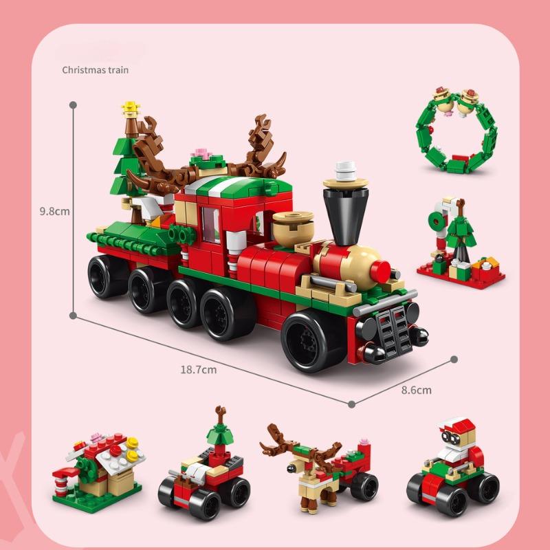 Christmas Street Scene Elk Puzzle Puzzle Children's Building Block Toys