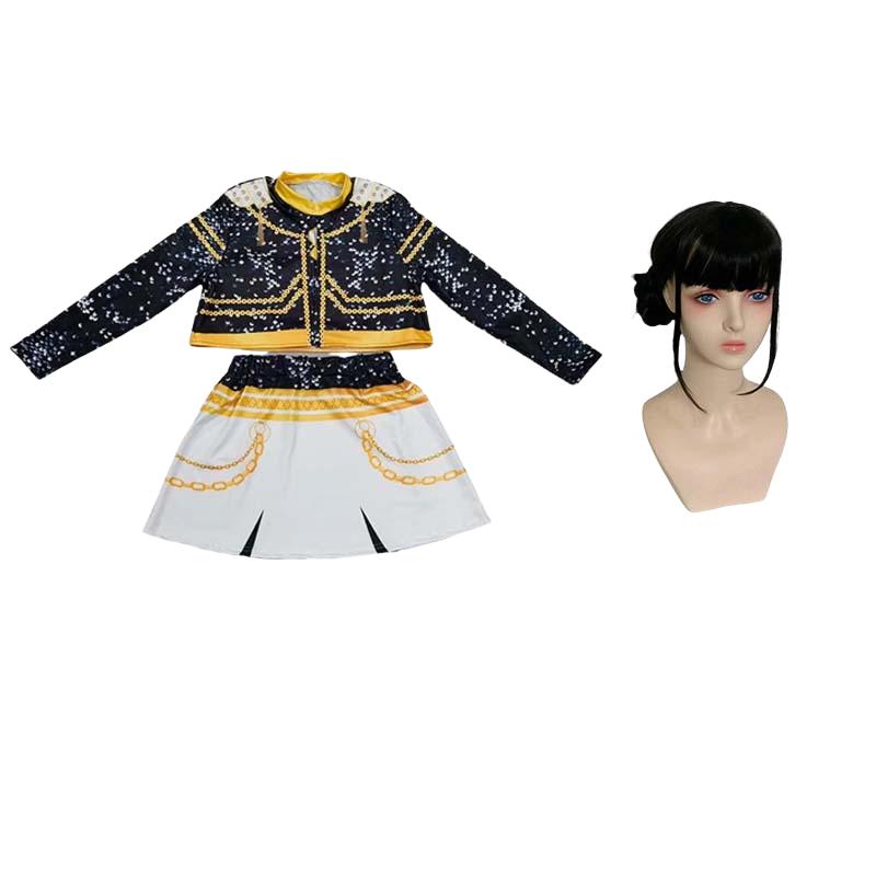 Anime Demon Rumi Zoey Mira Singer Costumes for Girls Hunters Stage Performance Outfits Halloween Kpop Cosplay Uniform Wig Set
