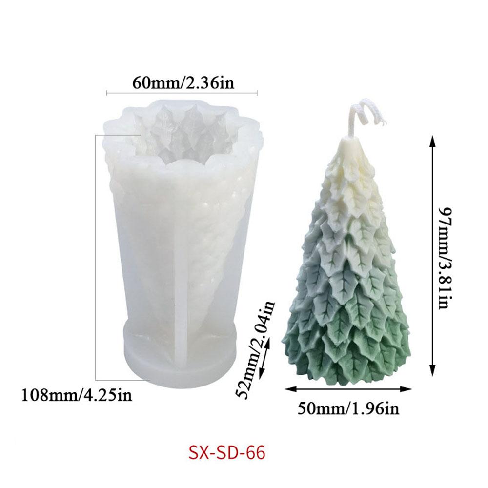 DIY Julgran Ljus Silikonformar Tall 3D-form För Handgjord Ljustillverkning Aromaterapi Gipsformar Julpyssel