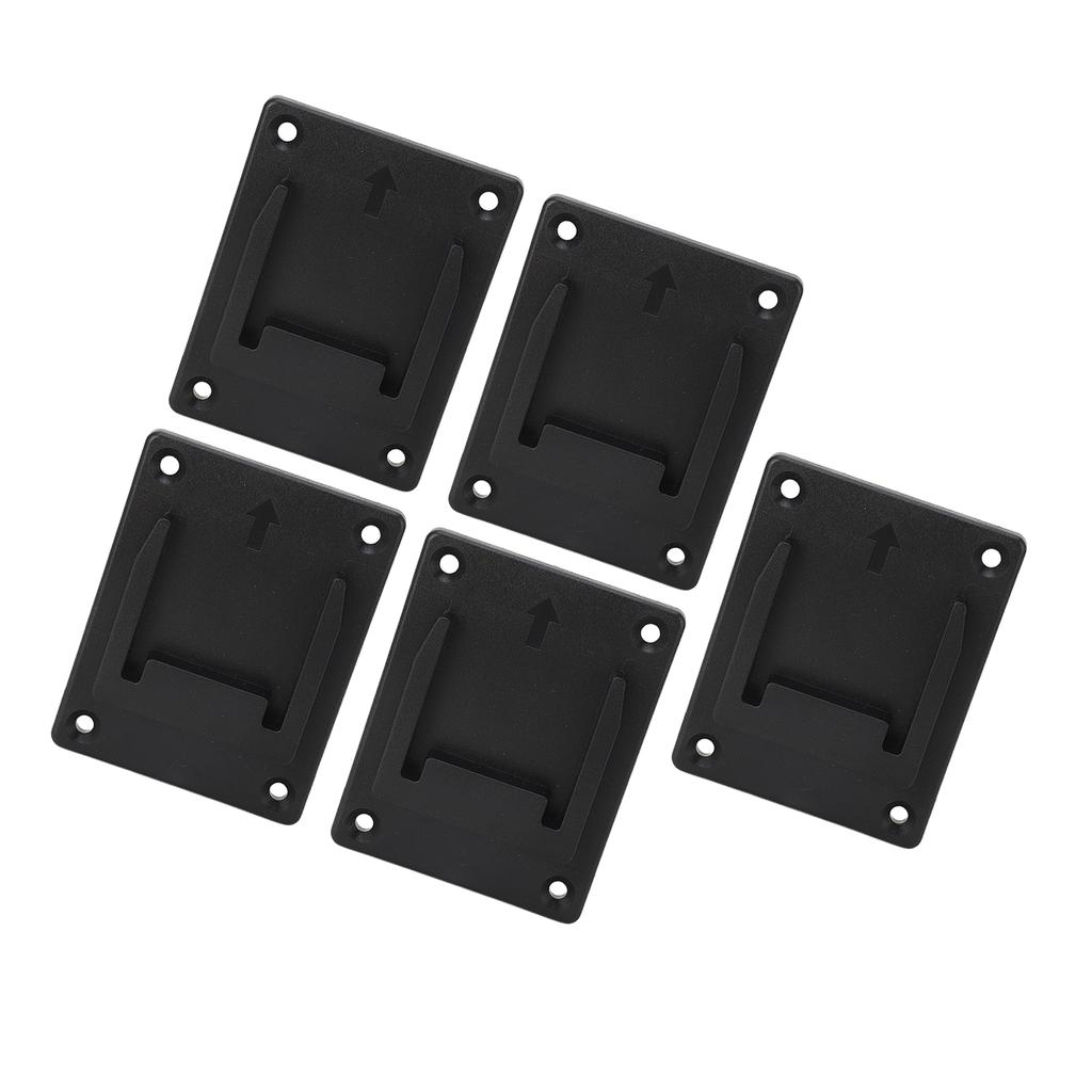 5er Set Werkzeughalter Dockhalterung Schwarz ABS Elektrowerkzeughalter für 14,4V 18V Lithium-Akku-Werkzeuge