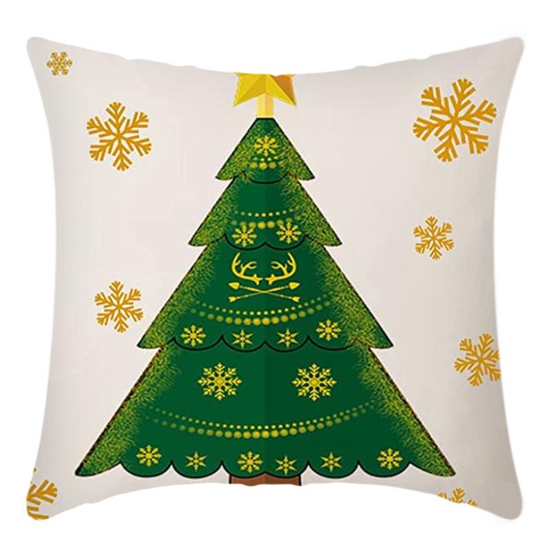 Christmas Pillow Case Printed Living Room Sofa Bedroom Pillow Case Christmas Pillow Case Printed