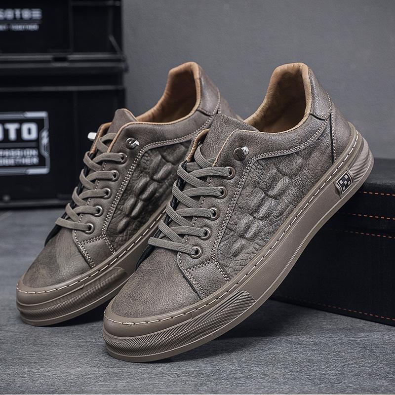Spring and Summer New Men's Shoes Men's Casual Board Shoes PU Leather Low-top Sports Running Shoes