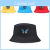 Pattern Embroidery Butterfly Bucket Hat Fisherman Hats Stylish Casual Headwear
