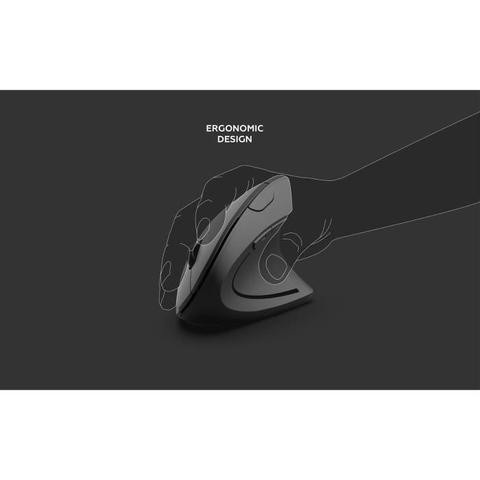 Souris Ergonomic Sans Fil Verticale - MOBILITY - 2.4Ghz
