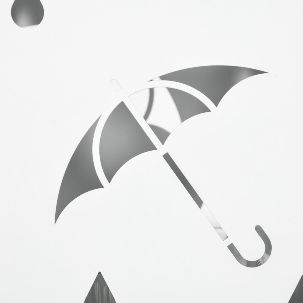 Six-Umbrella Steel Holder Stand - White