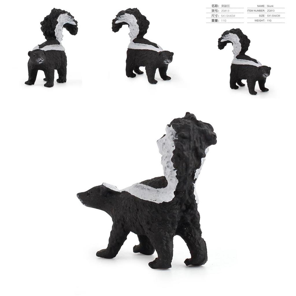 Childrens Pvc Static Animal Model Of Realistic Skunk For Educational Display And Collectors