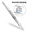 Precisions Jewelry Stainless Steel Tweezers for Gems High Precisions Tweezers Stainless Steel Bending Tip Needle Tweezer