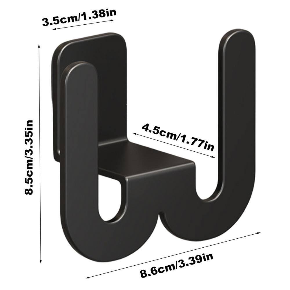 

1 шт. Стойки для тапочек Настенная для ванной комнаты Без перфорации Самоклеящаяся Стеллаж для хранения Вешалка-держатель для тапочек и обуви для кухонного органайзера чёрный