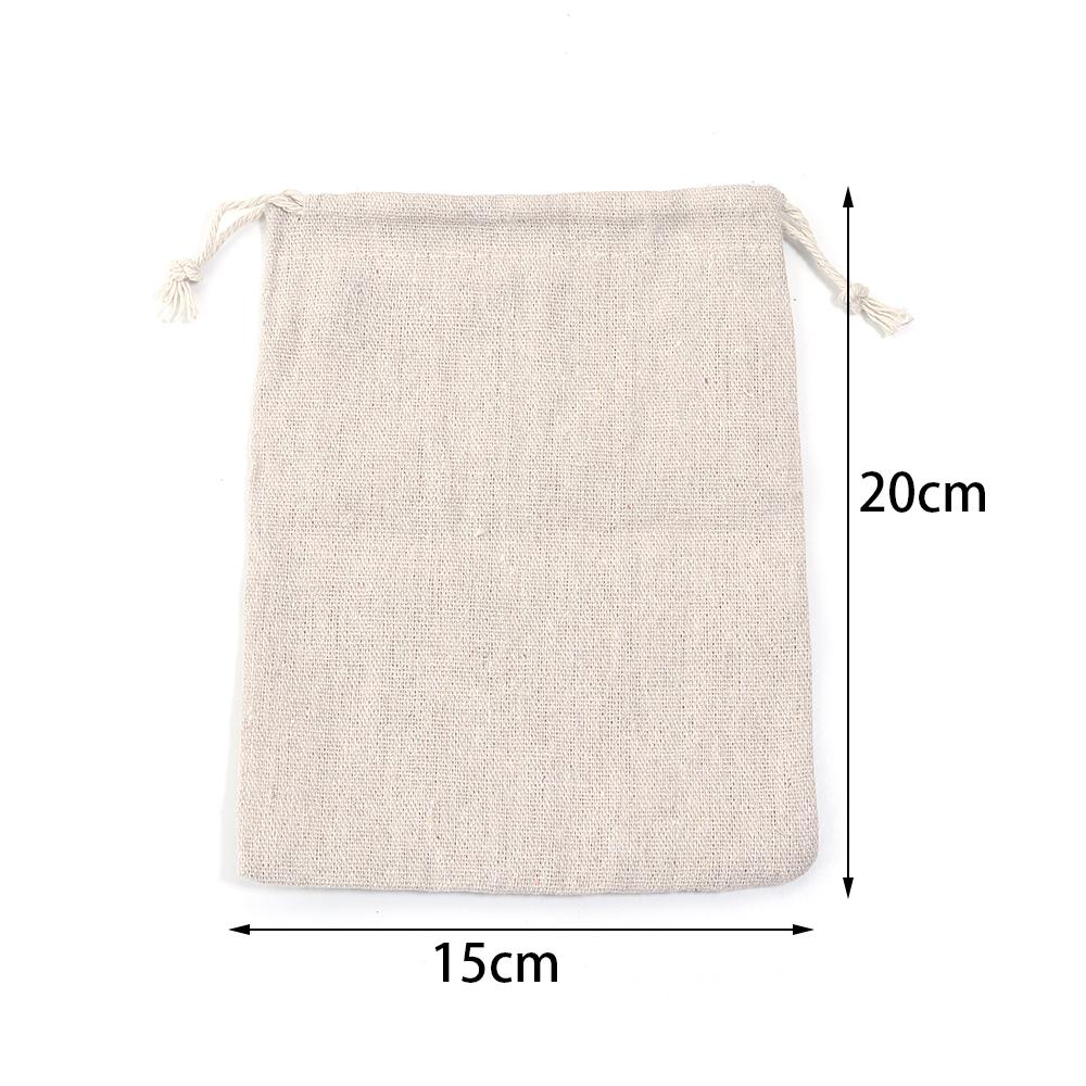 5-10pcs/lot Beige Linen Drawstring Bags Jewelry Gifts Candy Packaging Burlap Bag For DIY Beads Bracelet Necklace Storage Pouches