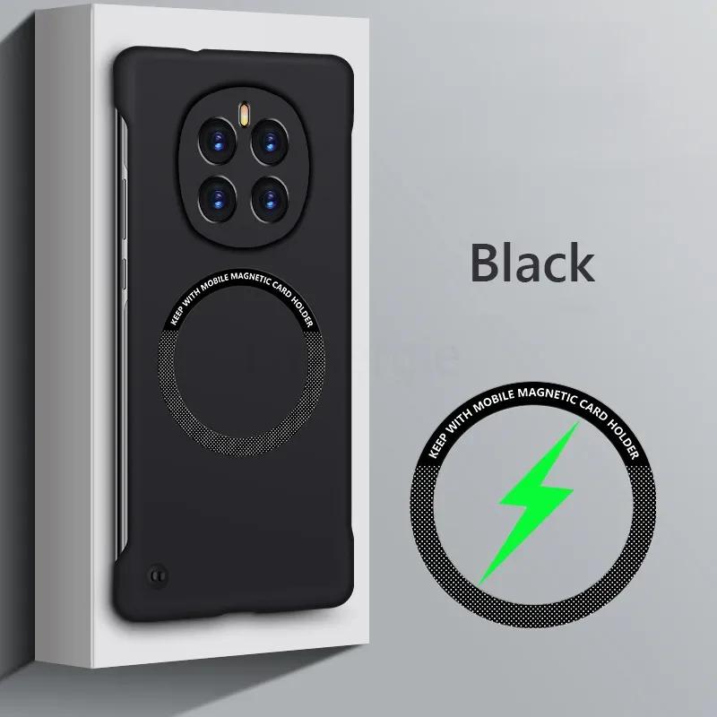 

Для Magsafe Магнитный безрамный жесткий чехол для ПК для Honor Magic 7 Pro Magic7 6 5 4 Pro Противоударный чехол для Honor Magic 7pro X9C Smart X7C 4G X60 For Honor Magic7 чёрный