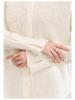 3D Interwoven Wool Jacquard Ruffle Flare Sleeve Knit Top
