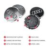 2c Wheel Center Cap Hub Covers 4pcs/Set 60mm 61mm 68mm 69mm 77mm Car Styling  Badge for A3 A4 A5 A6 A7 A8 S4 Auto Accessoriesf1