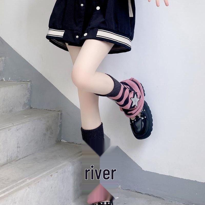 Y2K Black Star Women’s Slouchy Calf Socks & Leg Warmers