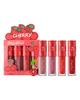 Dragon Ranee Velvet Matte Lip Glaze Set Non-fading Non-stick Cup Fruit Makeup Lip Gloss Four Mini Boxes