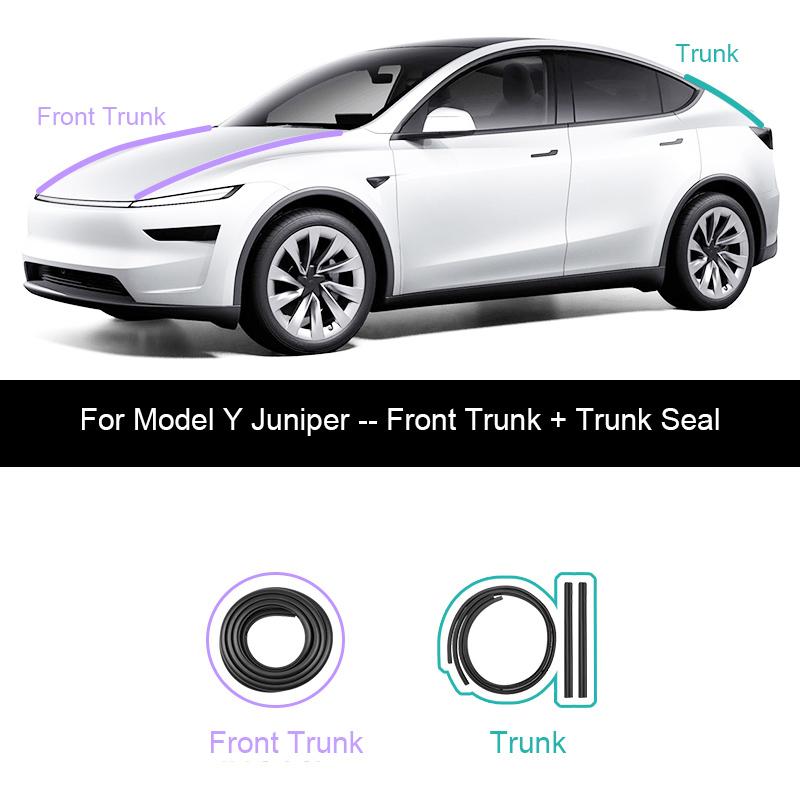 For Tesla Model Y Juniper Door Seal Strip Soundproof Rubber Weatherstrip for Model 3 Highland B-Pillar Sealing Noise Reduction