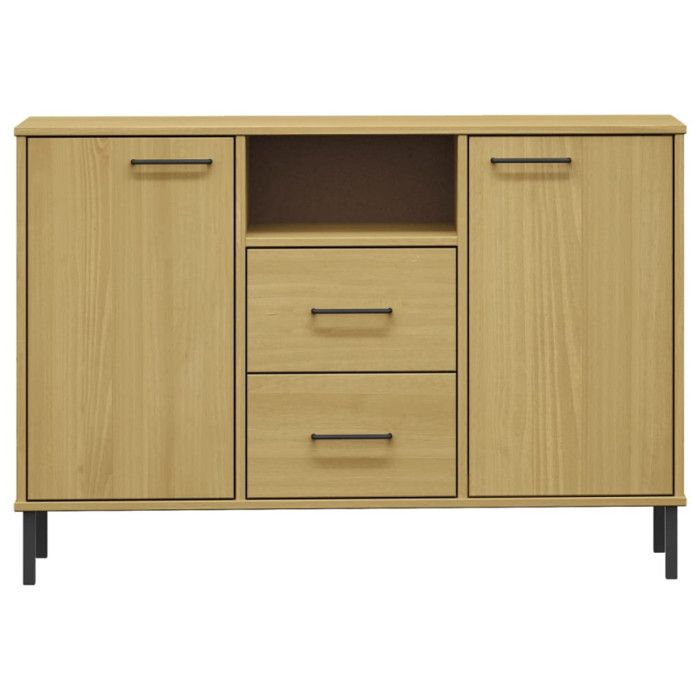 VidaXL Buffet with Metal Legs, Sideboard with Compartments and Drawers, Living Room Storage Furniture, Industrial, 351018