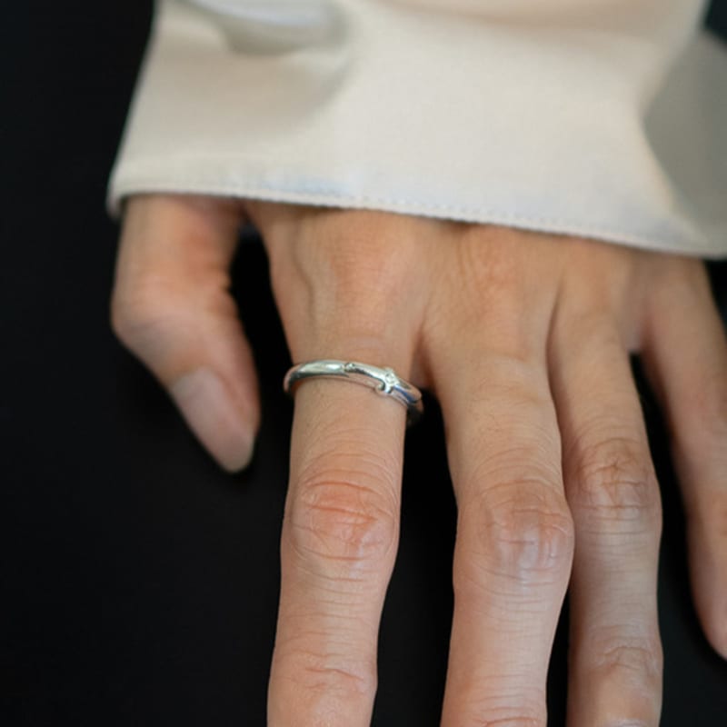 Invisible Collage HUG LAB DIA RING_SILVER