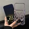 Plating Butterfly Hollow Glitter Diamond Case For iPhone 17 16 15 14 13 Pro Max Plus Bling Sparkling Rhinestone Shockproof Cover