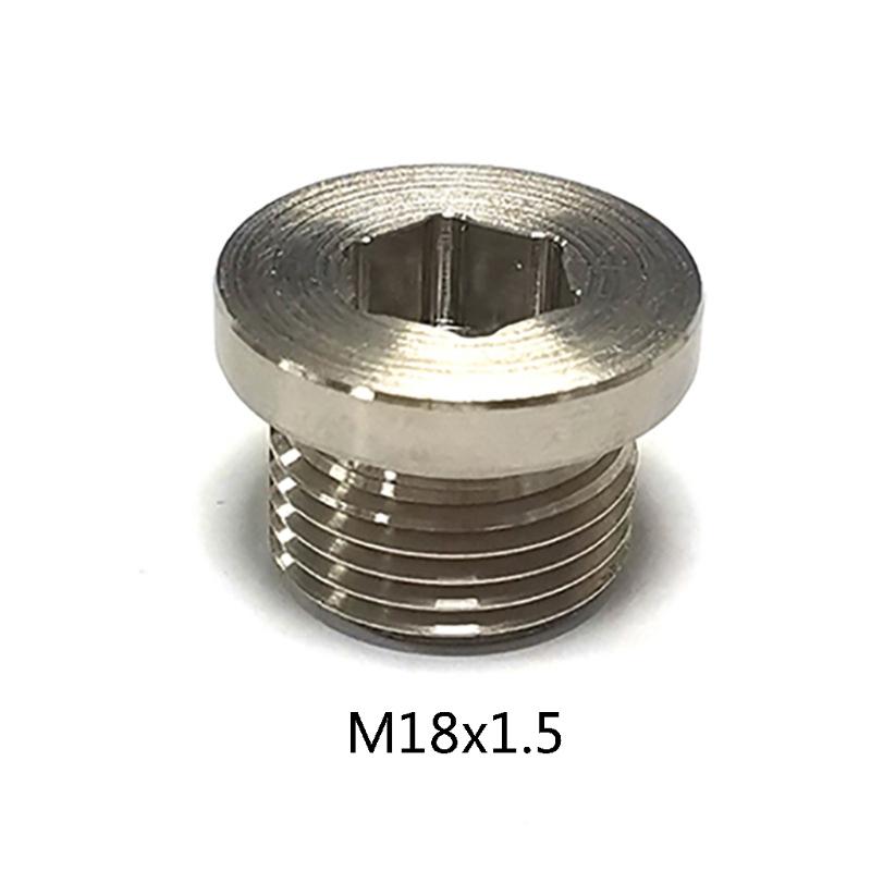 Oxygen Sensor Stainless Steel Bung Plug Nut Stepped Cap Mount Kit Wideband Solder Hex Bungs M18x1.5 Fits Universal for C