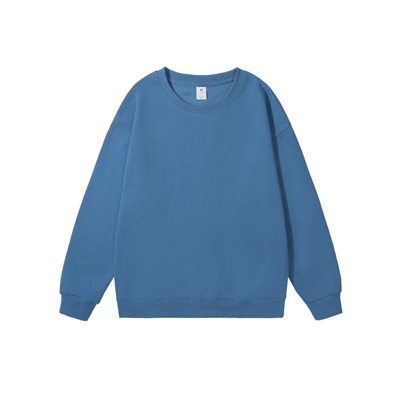 Sudadera Básica Casual Holgada de Color Sólido con Cuello Redondo para Hombre