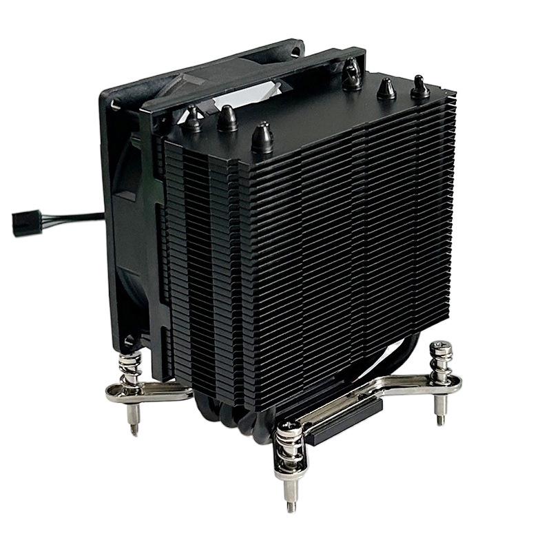 Black Fin Pure Copper CPU Cooler with 4 Heatpipes for 2011, 115X, and 1700 Platforms - Silent Desktop Fan