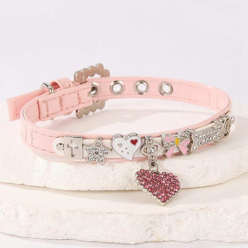 PU Obojek s písmeny pro mazlíčky Malý obojek pro kočku psa s přívěskem