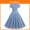 Style Polka Dot Cotton Dress With Colorblock Collared Design For Casual And Formal Events