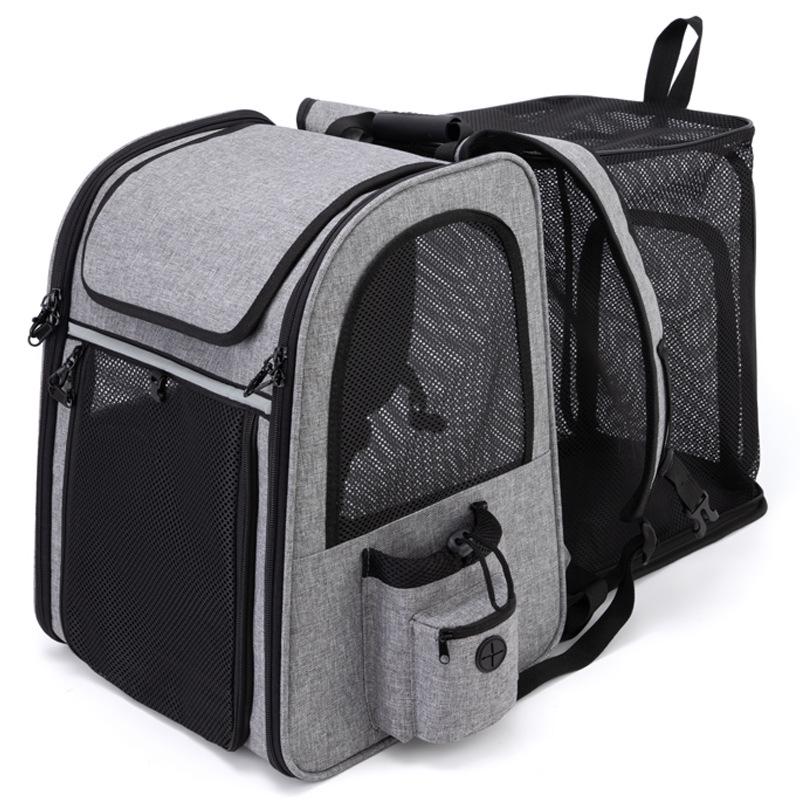 Zaino Pet Trolley Pieghevole: Espandibile, Portatile, Grande Capacità per Gatti e Cani